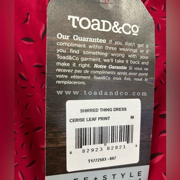 Toad&Co Pink Sheath Mini lead cerise print Dress Scoop Neck Sleeveless M NWT - Picture 3 of 9
